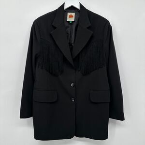 FARM Rio Black Fringe Blazer